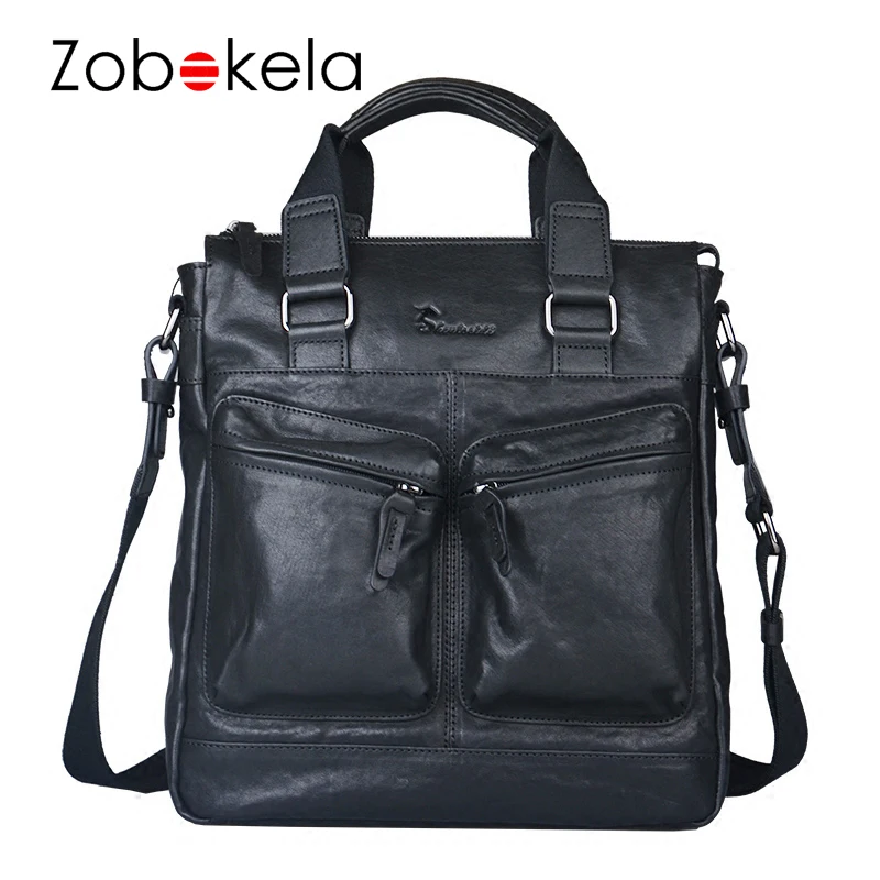 

ZOBOKELA Small Messenger Bags Men Shoulder Bag Genuine Leather Men Bag Male Crossbody Bags For Men Handbag Flap Vintage Designer