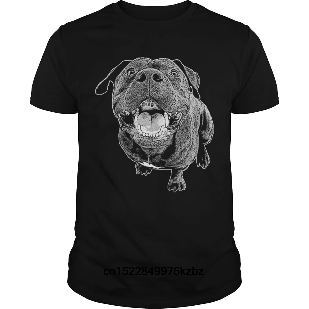 

Funny Men t shirt Women novelty tshirt Smiling Staffie Pitbull Pit Bull cool T-Shirt
