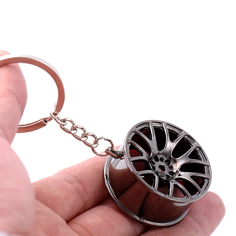 

Do Promotion! Wheel Hub Rim Model Men Keychain Car Key Chain Cool Keyring Gift