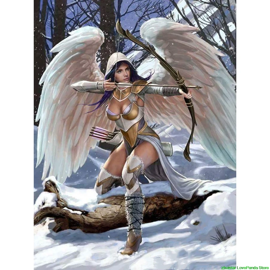 

diamond painting Snow angel archer mosaic diamond embroidery sale diamond painting accessories rhinestones pictures