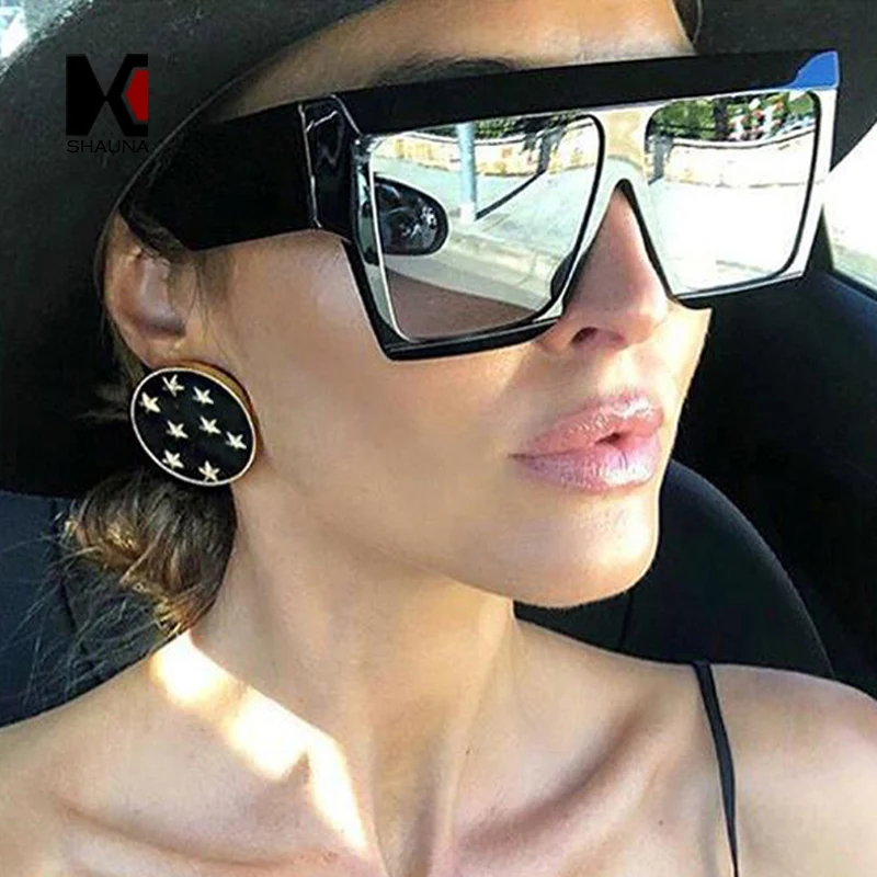 

SHAUNA Oversize Women Square Sunglasses Ins Popular Retro Men Shades