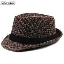 XdanqinX новые осенние и зимние фетровые шляпы для мужчин, модные Универсальные мужские джазовые шляпы, британский тренд, винтажная шляпа для папы, Панамы