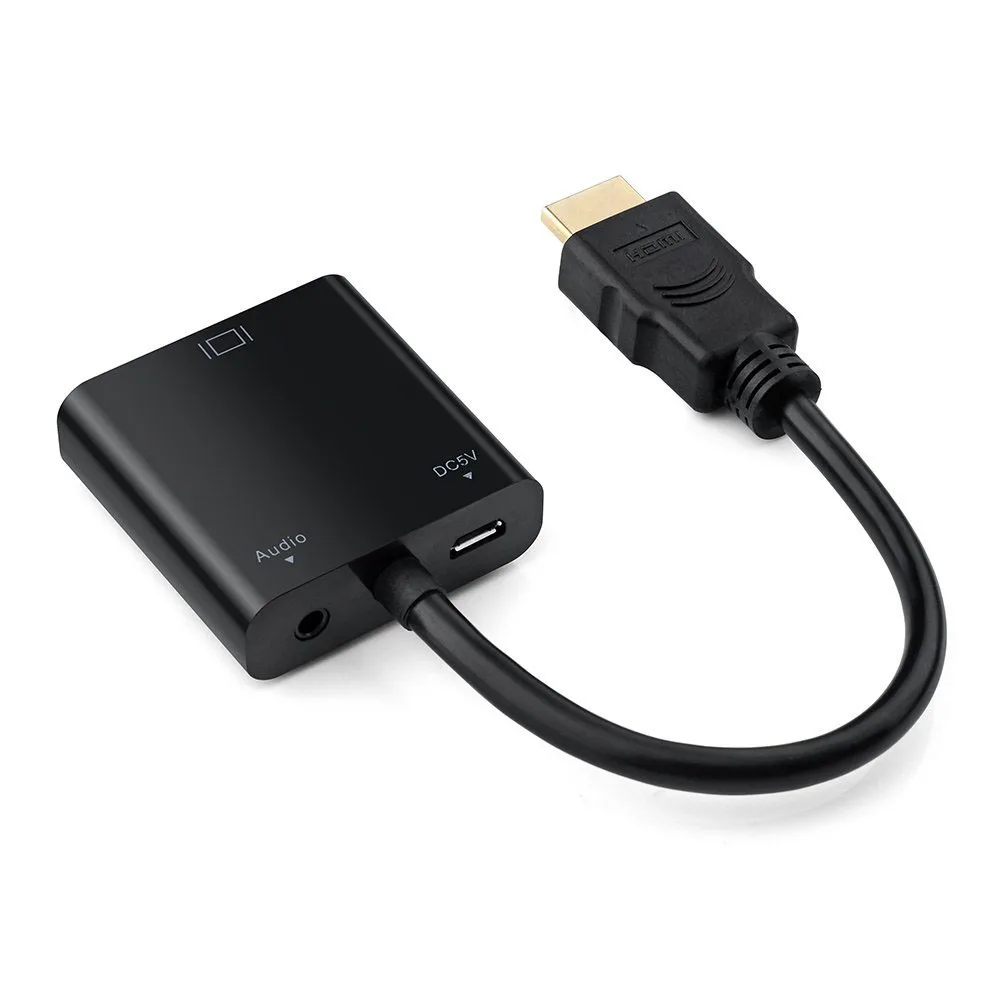 1080P HDMI Черный Micro USB 3 5 мм аудио разъем и кабель для VGA Male PC Raspberry Pi другого
