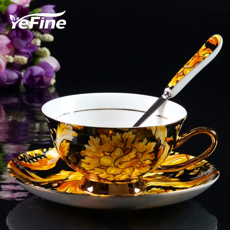 YeFine High Quality Bone Porcelain Coffee Cups Vintage Ceramic Cups On