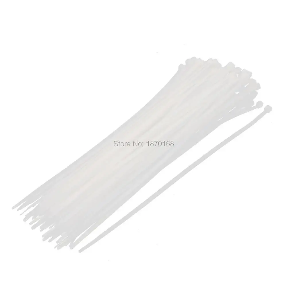 

5mm x 300mm Nylon Self Locking Cable Zip Ties Fastener Beige 100pcs