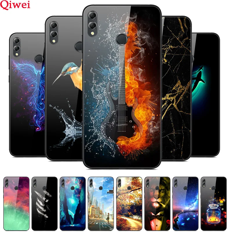 

Hard Tempered Cover For Huawei Honor 8X Max Case Phone Back Protective Glass Case Capas For Fundas Huawei Honor 8X Max Cases