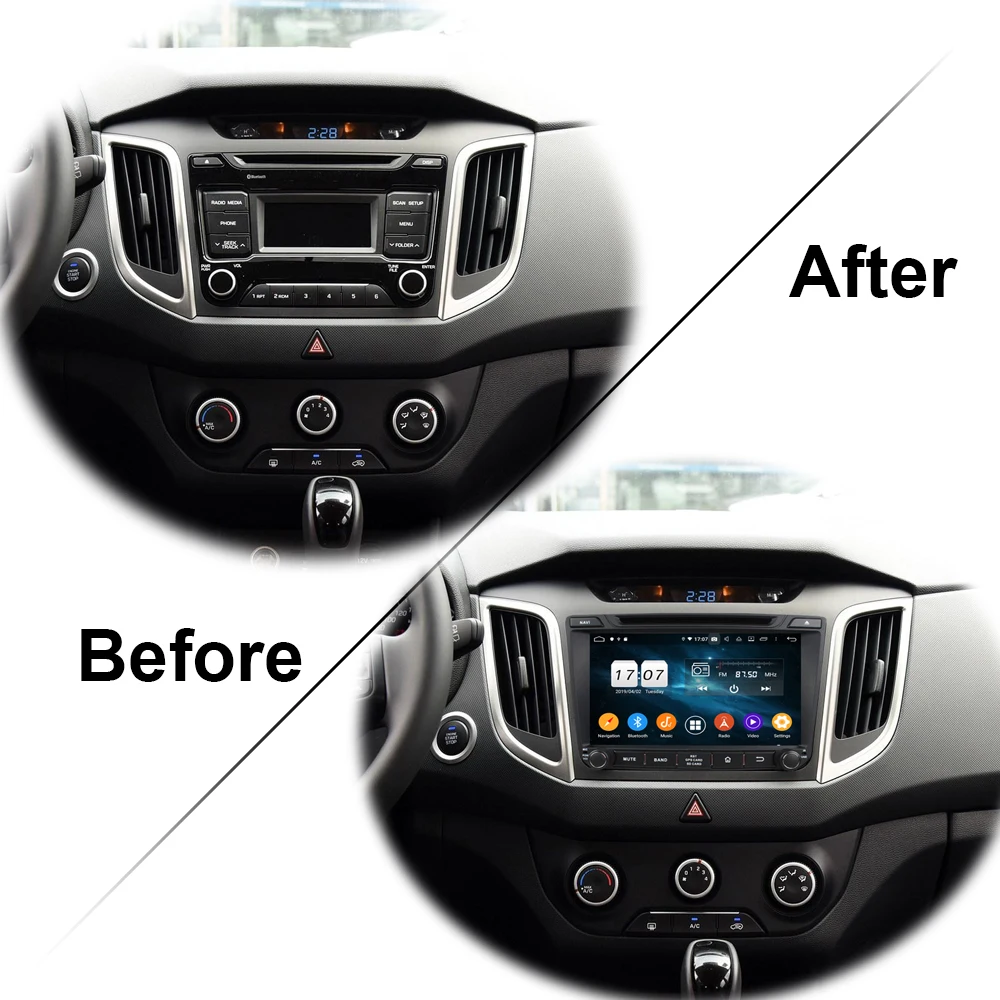 Cheap Owtosin Car Radio Video multimedia Player Navigation GPS Android 9.0 For Hyundai IX25 Creta 2014 2015 2016 2017 Car 4G RAM 2