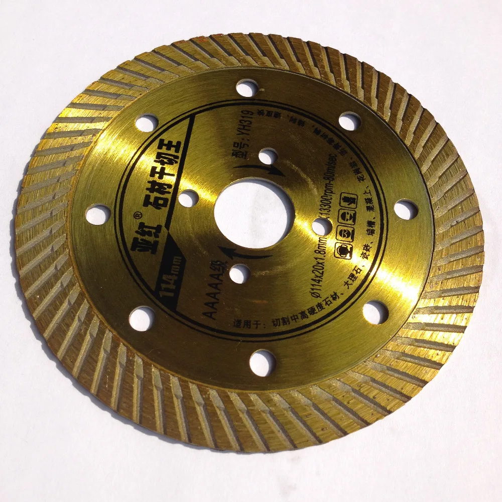 Бесплатная доставка 1 шт. 105-115 мм тонкий турбо Сегментированный алмаз пилы режущий диск для жесткого керамическая плитка кладки резки