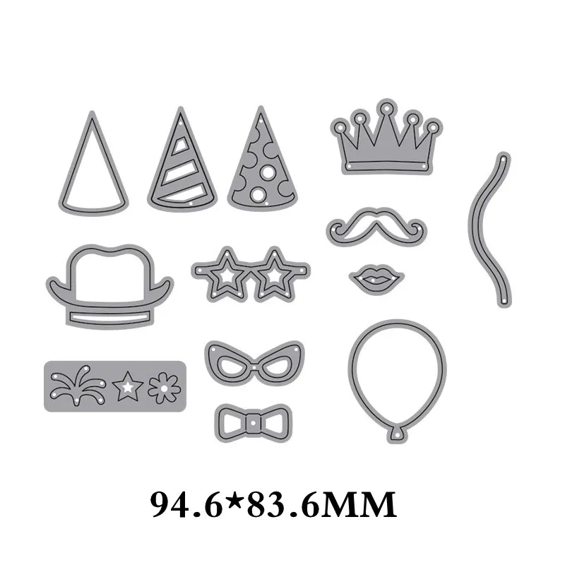 Party Accesories Аксессуары металлические режущие трафареты для поделок бумажные карточки для скрапбукинга рукоделие тиснение режущие штампы новые декоративные - Цвет: Party Accesories