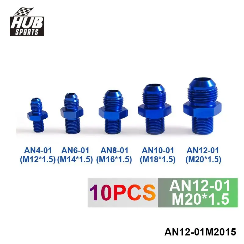 Hubsports - Oil cooler fitting AN12-01(M20*1.5) H Q BLUE  HU-AN12-01M2015