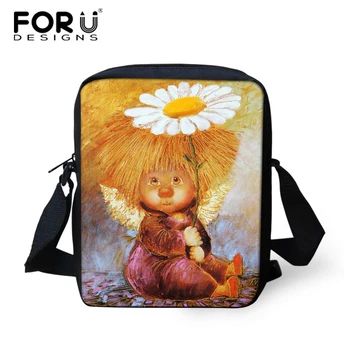 

FORUDESIGNS Cute Cartoon Pattern Girl Mini Messenger Bag Women Small Shoulder Bag Female Messenger Bag Kid Carry on Travel Bag