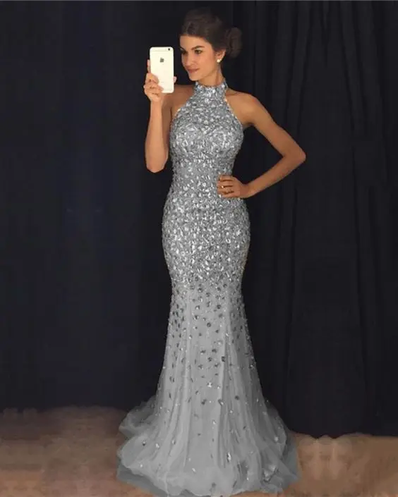 Vestido de formatura новейшая &quotРусалка&quot Выходные платья без рукавов Хрустальные Камни