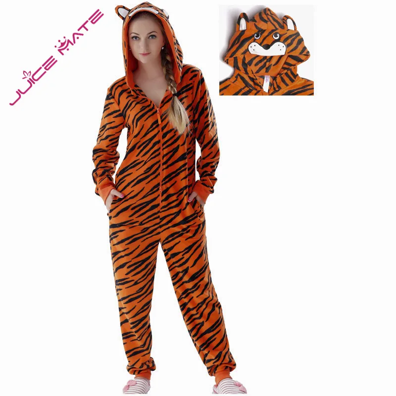 Buy Plus Size Fleece Tiger Pyjamas Women Stitch Onesie