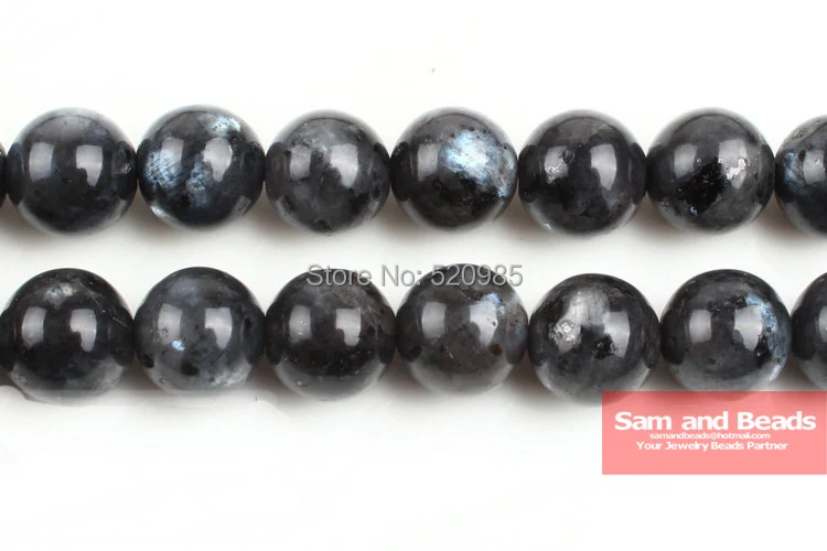 Черный спектролит натуральный камень бусины для изготовления ювелирных изделий лабрадорит камень DIY браслет ожерелье 4-12 мм BLB01