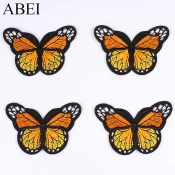 

6pcs/lot Embroidered Butterfly Stickers Iron On Animal Patches for Dress Coats Jeans Backpack DIY Sewing Garments Accessories