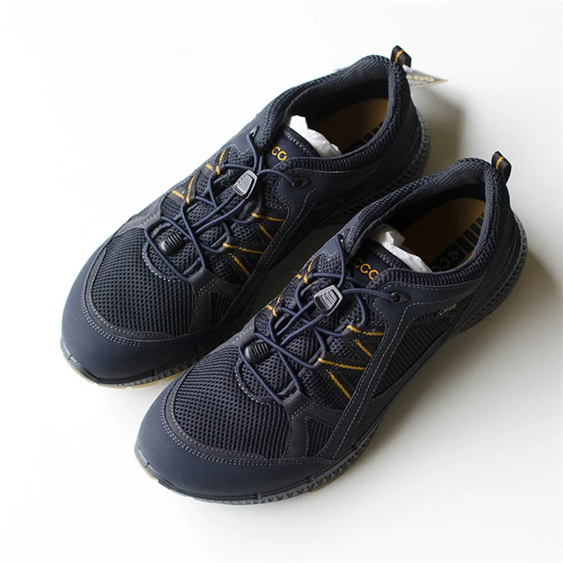 Ecco summer non-slip mesh shoes breathable comfortable men's shoes casual stitching quality male shoes adult footwear