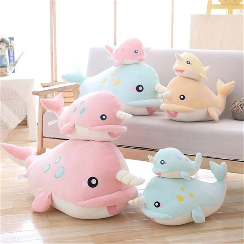 

25cm Plush Toy Pillow Appease Big Size Funny Soft Cute Whale Cushion Gift Toys for children Playmate Marine Animals Stuffed Doll