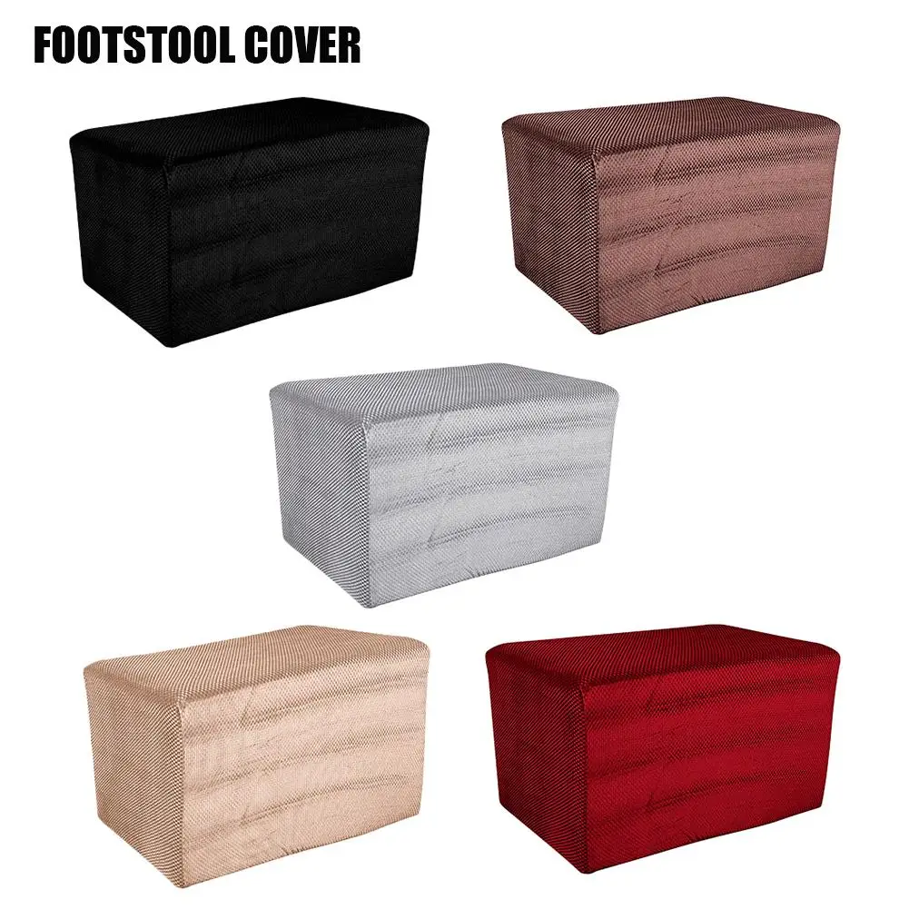 

Gold Velvet Elastic Force All Inclusive Solid Color Stool Cover Sofa Pedal Sleeve Creative Non-slip Cover Pedal Cover