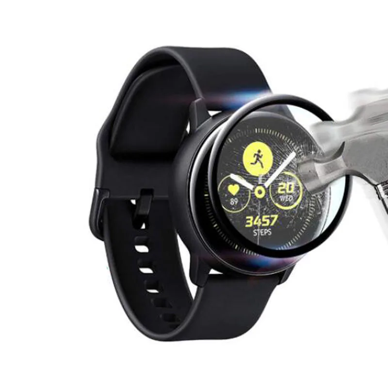 Защитная пленка из мягкого волокна с изогнутыми краями 3D для Samsung Galaxy Watch Active 2 40 мм