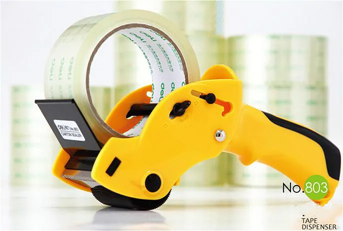 

DELI tape dispenser school carton saeler office tape cutter dispenser baler 6cm tape labor saving carton sealer office supplies