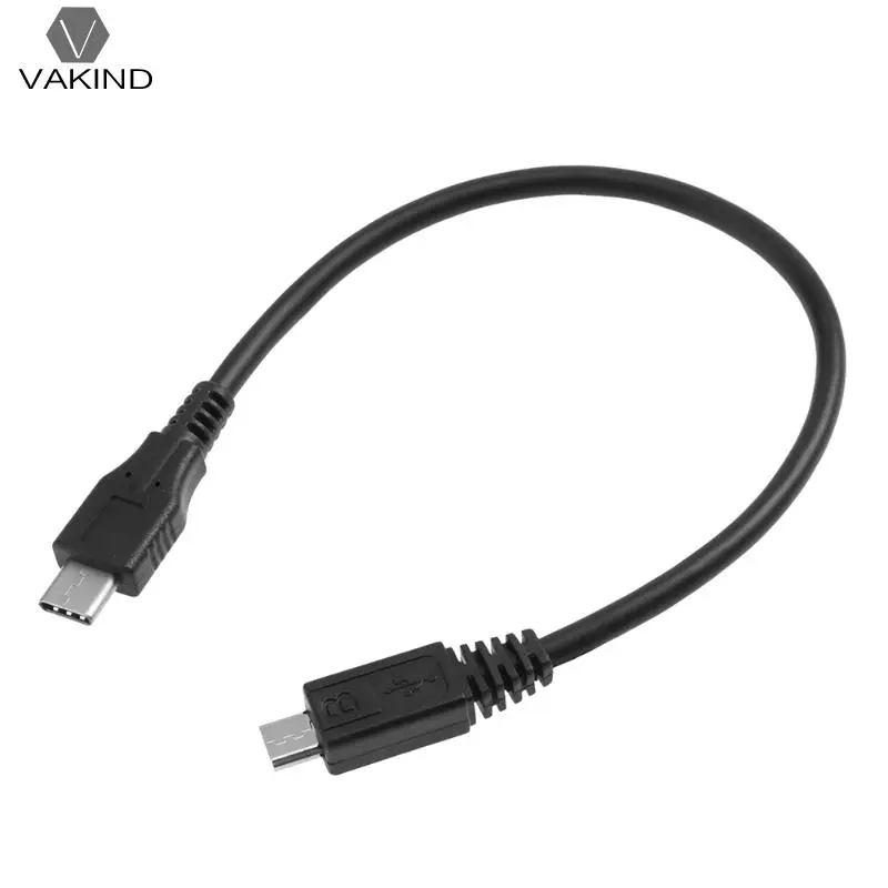 0.2m USB 3.1 Type-C to Micro USB 2.0 5pin Connector Cable USB-C to Micro USB2.0 Male to Male Data Transfer Charge Cord Wire Line