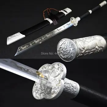 

Chinese WuShu Broadsword Qing Dynasty Kylin Saber Dao Sword High Manganese Steel Blade Sharp Battle Knife