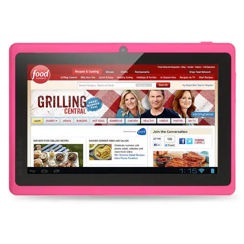 

7 Inch Tablet PC Android System Quad Core WiFi Bluetooth Tablet PC 512MB 8GB Flash Storage Environmental Protection Plastic