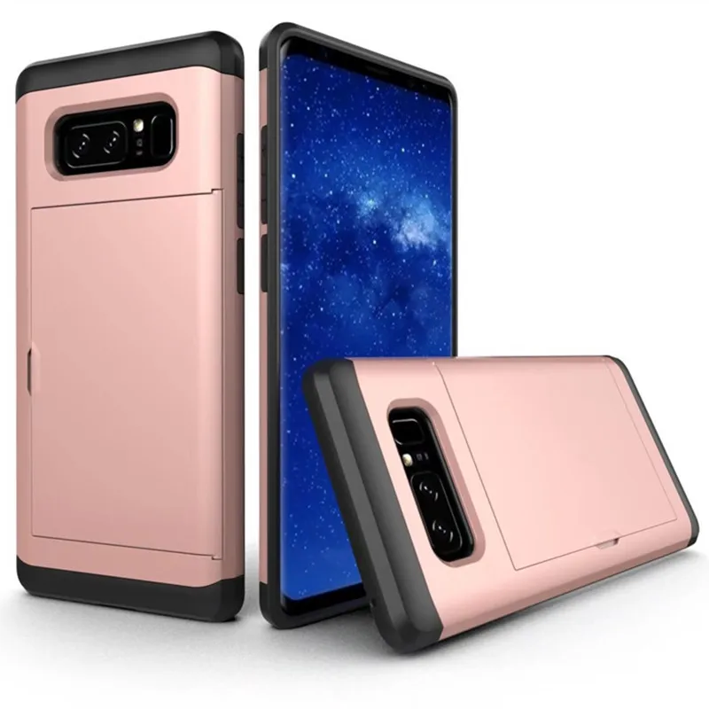 Скользящий Чехол бумажник с отделением для кредитных карт Samsung Galaxy Note 10 9 8 S8 S9 Plus