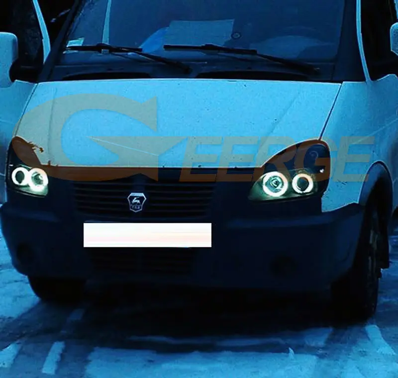 Для ГАЗ Газель 3302 2003 2004 2005 2006 2007 2008 2009 RF контроллер Bluetooth мульти-Цвет ультра яркая цветная(RGB) комплект светодиодов «глаза ангела»