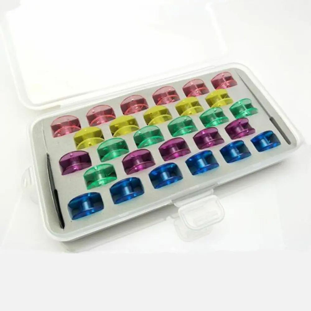 

Bobbin Box Organizer with 28 Bobbins Threaded with 1 pcs DIY Needle Threader AA7413