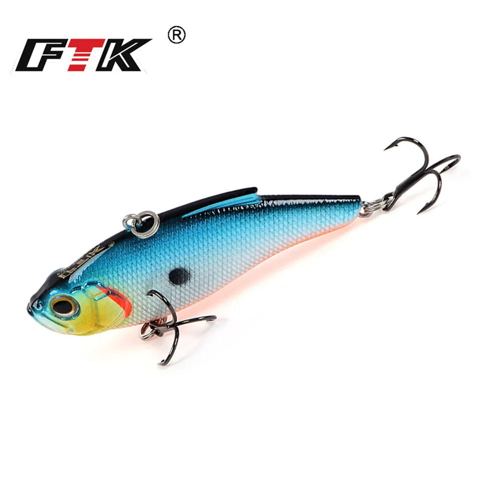 

FTK 1pc 75mm 16.5g Sinking Vibration Fishing Lure Hard Bait Artificial VIB Jerkbait Wobbler Pike Bait Fishing Tackle Isca Peche