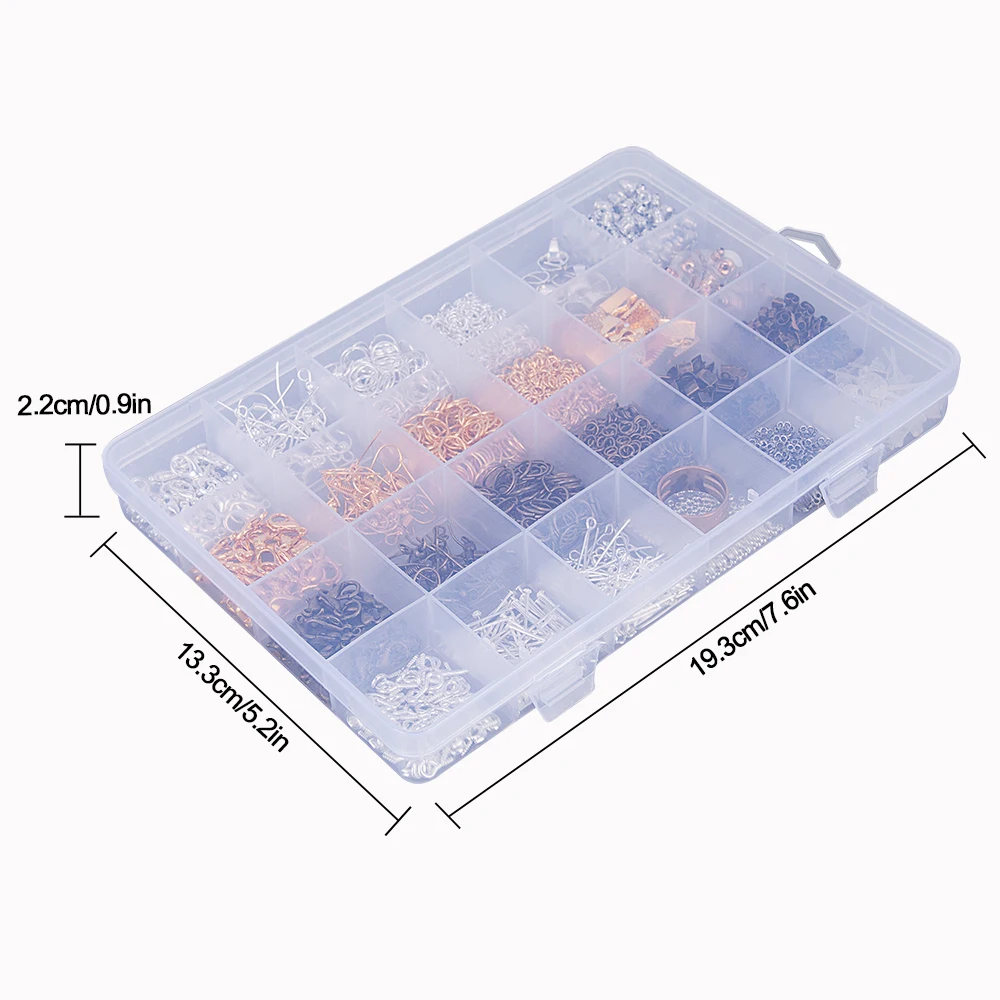2280 шт Набор для изготовления сережек, ручная работа, сделай сам, фурнитура для ювелирных изделий, коробка, аксессуары, кольца для изготовления бусин, застежки, булавки, инструменты для DIY