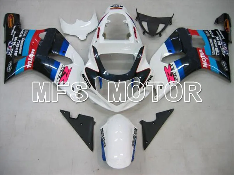 

Mold For Suzuki GSXR600/750 K1 K2 2001 2002 2003 01 02 03 Injection ABS Fairing Kits - Motul - White/Black