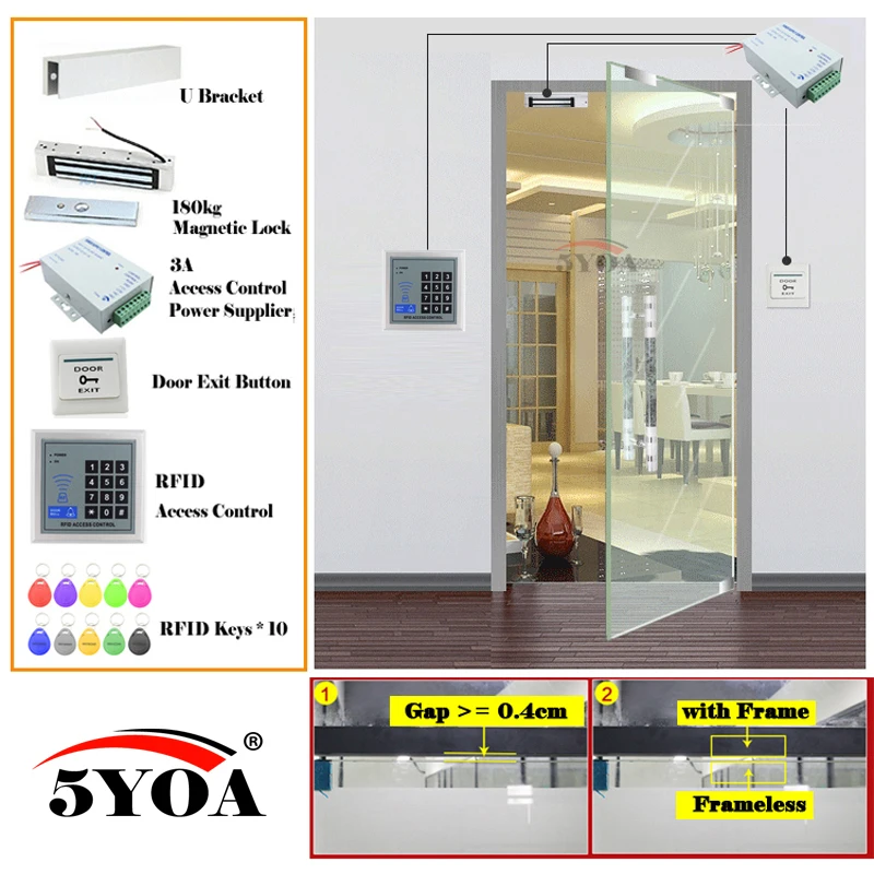 RFID система контроля доступа умный дверной замок Безопасный Комплект Электронный Открыватель ворот домашний гараж цифровой набор электро магнитный