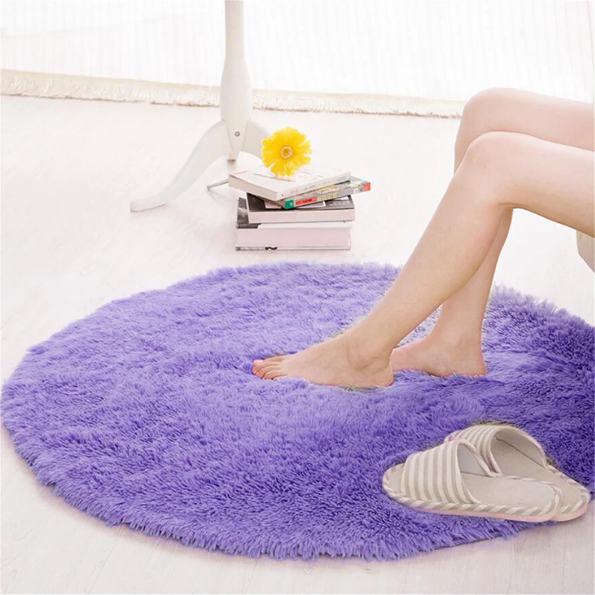 Bathroom Carpets Absorbent Doormat Circle Round Non Slip Floor Small