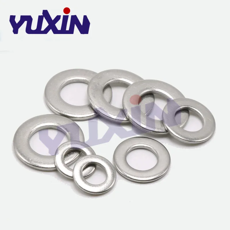 

500pcs DIN125 ISO7089 M1.6 M2 M2.5 M3 M3.5 M4 M5 M6 M8 304 Stainless Steel A2 Flat Machine Washers Plain Washer Gaskets
