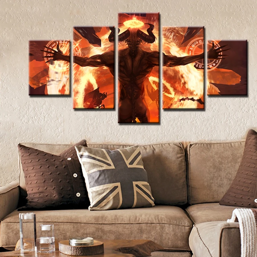 Minotaur Great Power Greek Mythology Abstract Painting Canvas