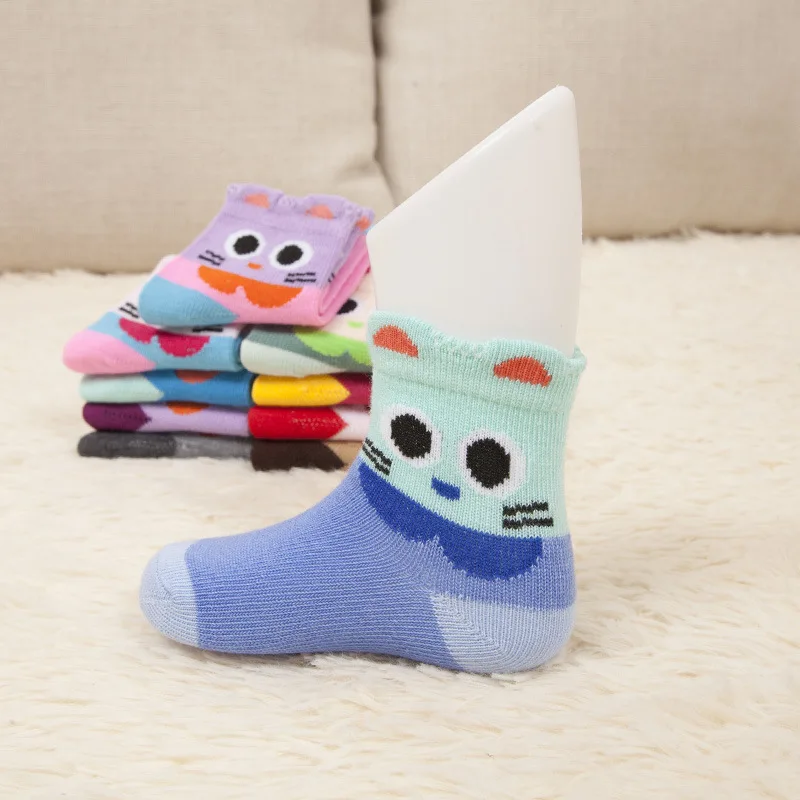 

12Pairs/lots Spring children's socks cotton men and women comfortable soft tube cotton socks 0-3 years old baby socks wholesale