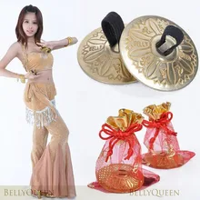 10 пар = 20 шт танца живота бутафорские принадлежности тонкая медная египетская напальчиковая тарелка 2 шт./пара золотого цвета