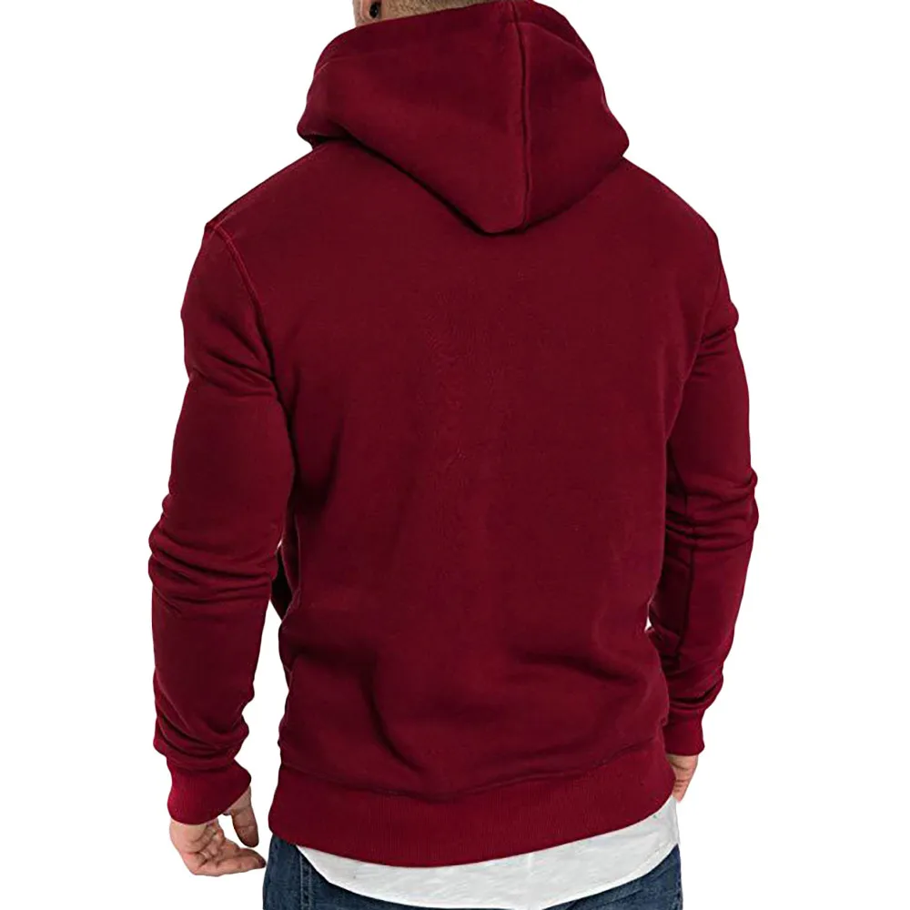 Толстовки Для мужчин Осенняя мода Марка пуловер Solid спортивная свитер, толстовка хип-хоп мужской Повседневное костюм зимний WS& 40