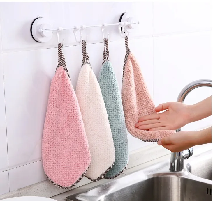 1pcs Kitchen Rag Microfiber Cleaning Cloth Hangable Dish Towel Dish Cloth tableware Household Cleaning Towel (5)