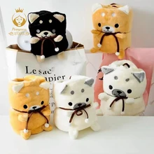Cartoon Shiba Inu blanket summer single flannel blanket office air conditioned blanket nap blanket