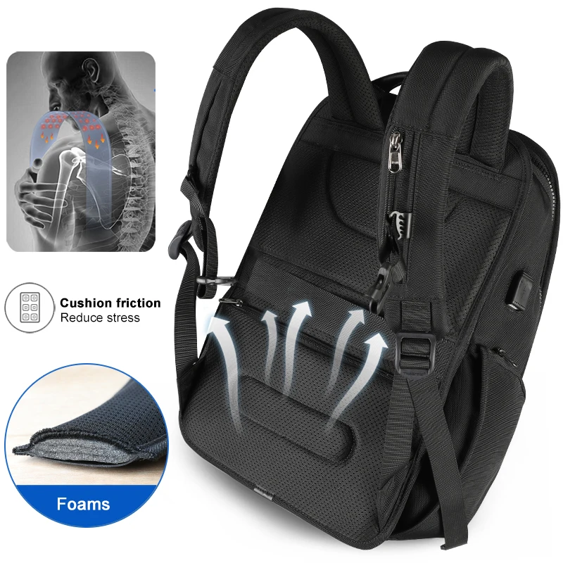  Tigernu Anti Theft Travel Laptop Backpack for 15.6-17 Bag for Men Nylon Mochila with RFID Water Res - 33047901616