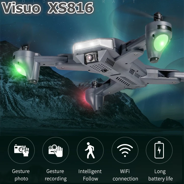 

VISUO XS816 4K RC Drone with Camera Optical Flow Positioning Dual Camera WiFi FPV Quadcopter 4K Drone RC helicopter VS F11 E511S