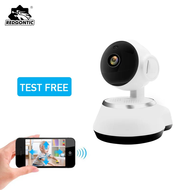 

Redgontic Mini WiFi IP Camera Home Security 720P Wireless WI-FI Surveillance Baby Monitor HD CCTV Camera Night Vision SD Card