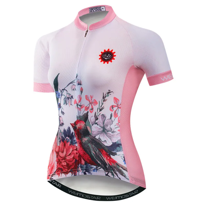 Color 17 Weimostar летние шорты рукавом Велоспорт Джерси Для женщин дышащий MTB велосипед Джерси Спорт на открытом воздухе горные велосипедный вынос руля Костюмы Ciclismo - Цвет: Color 17