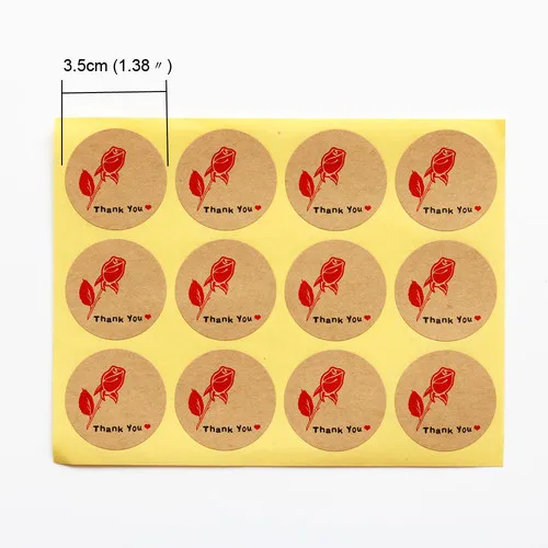 108 шт бумажные подарочные наклейки s этикетки для печати русалка лама спасибо бумажные наклейки Свадебные украшения Скрапбукинг наклейки ручной работы - Цвет: Rose