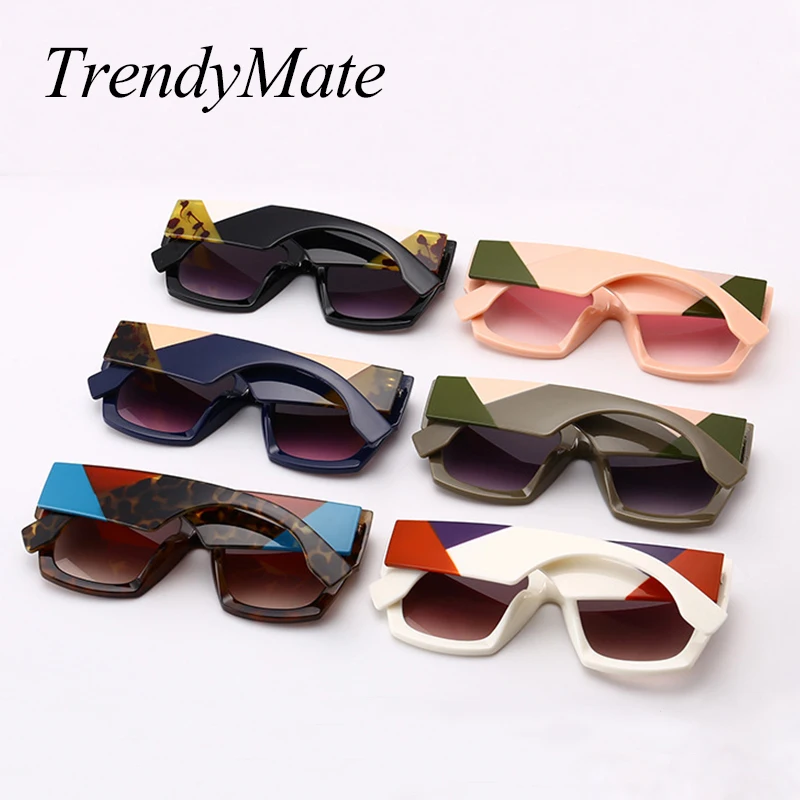 Очки солнцезащитные женские в стиле ретро квадратной формы 1301T|sunglass shades|designer