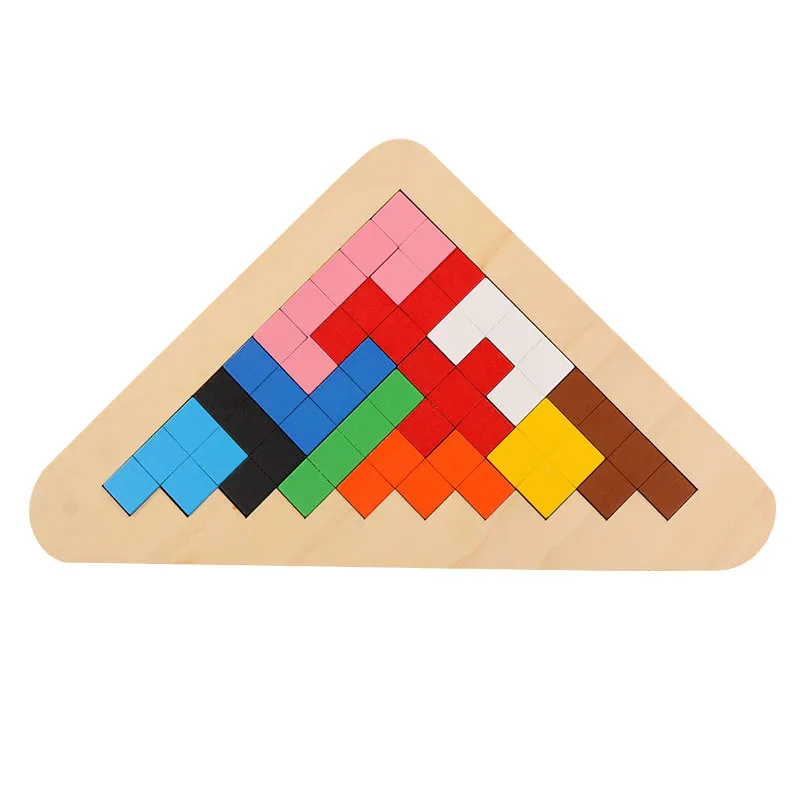 

Geometry Cognitive Tetris Wooden Tangram Brain Jigsaw Puzzles Magination Intellectual Baby Kids Educational Toys for Children