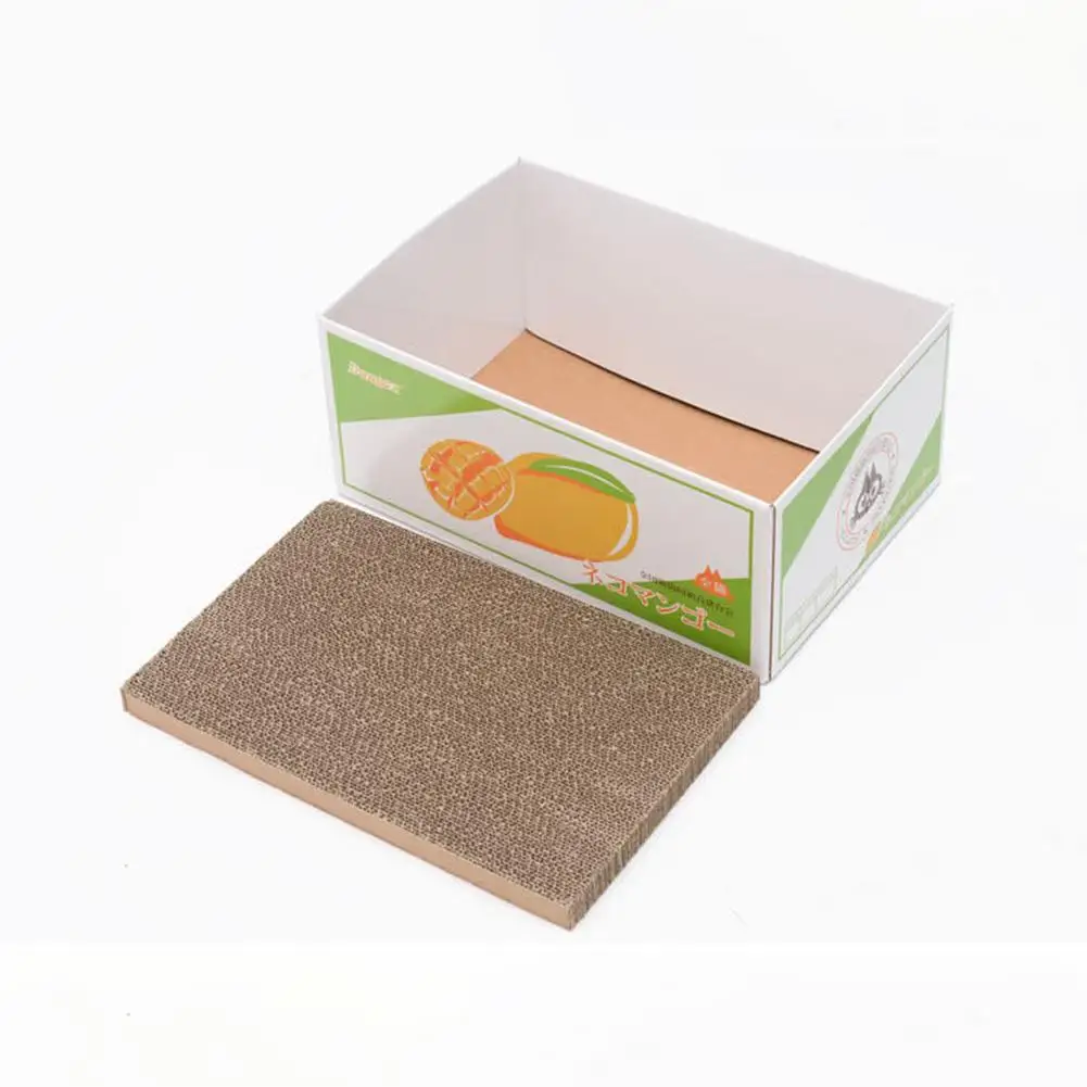 

Adeeing Creative Cat Scratch Board Box Carton Pet Nest Bed Cat Scratching Mat Pet Toy Claw Care Toy